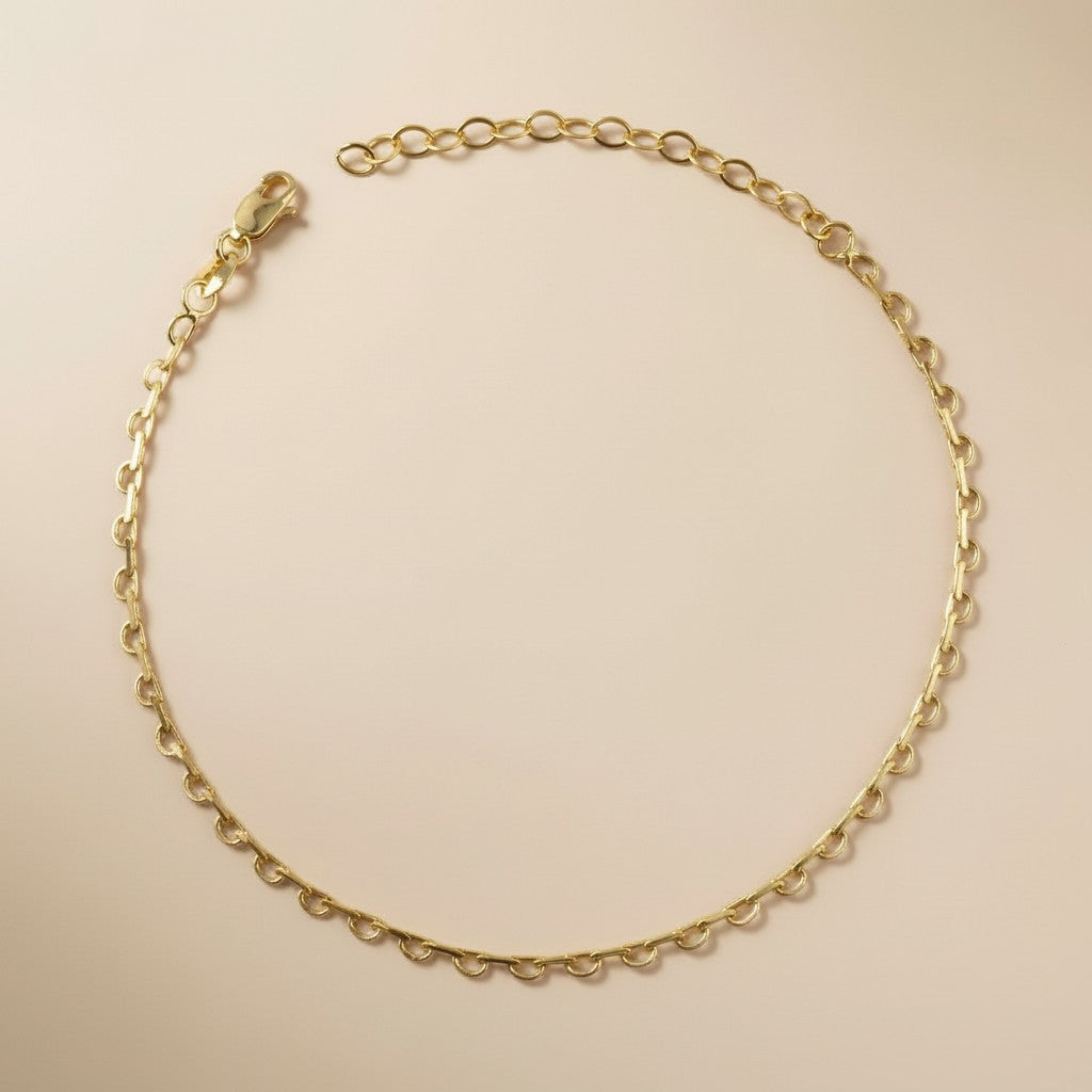 18k Gold Filled Lace Chain Anklet — A Whisper of Gold With Every Step