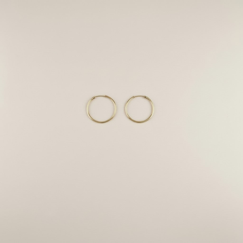 Continuous Hoop Earrings - Lightweight Seamless Hoops for Women