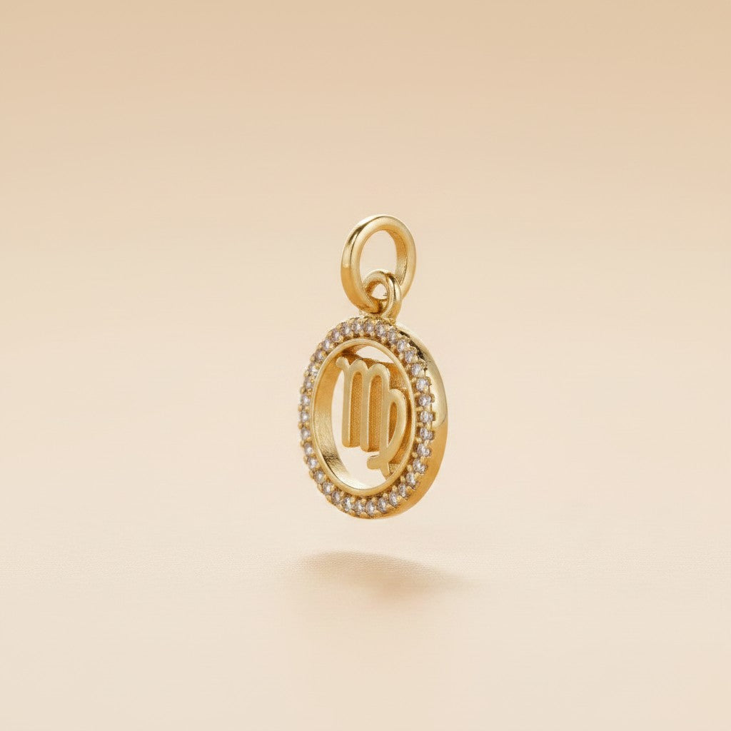 ♍ 18k Gold Filled Virgo Constellation Pendant — Your Stars. Your Sign. Worn in Gold Always.