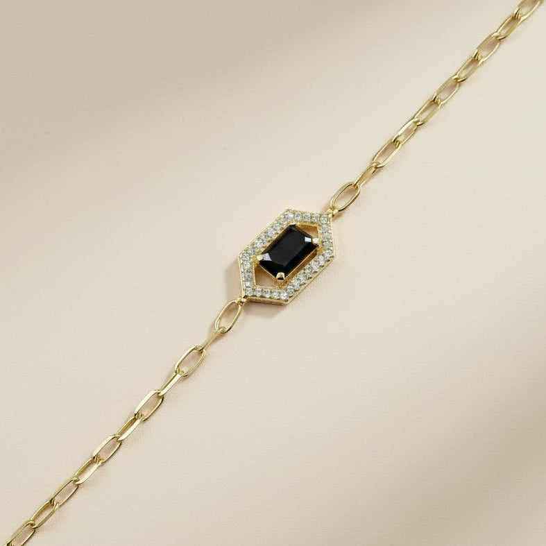 💎 18k Gold Vermeil Birthstone Baguette Bracelet — Your Month. Your Color. Your Stone.