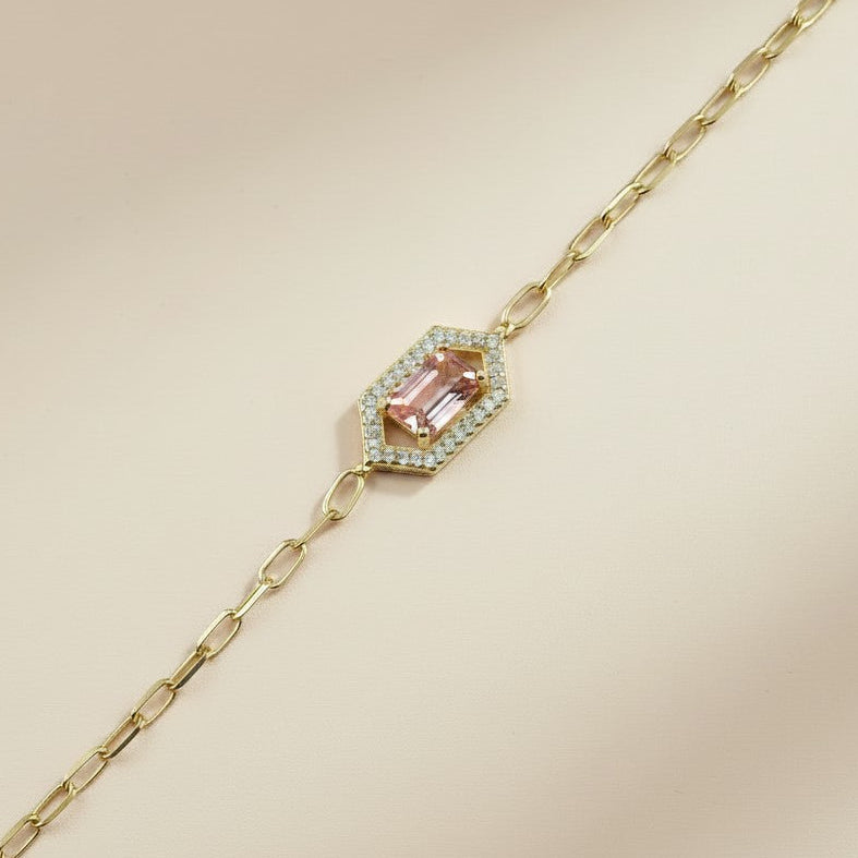 💎 18k Gold Vermeil Birthstone Baguette Bracelet — Your Month. Your Color. Your Stone.