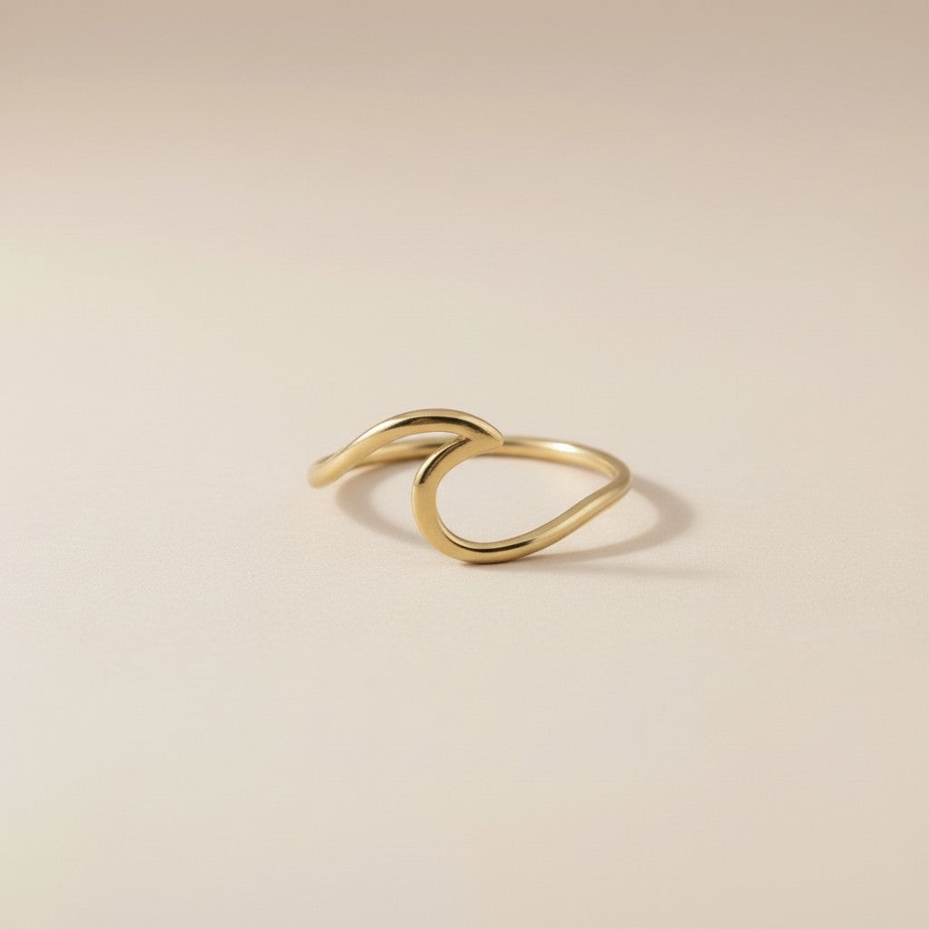 18k Gold Filled Wave Ring
