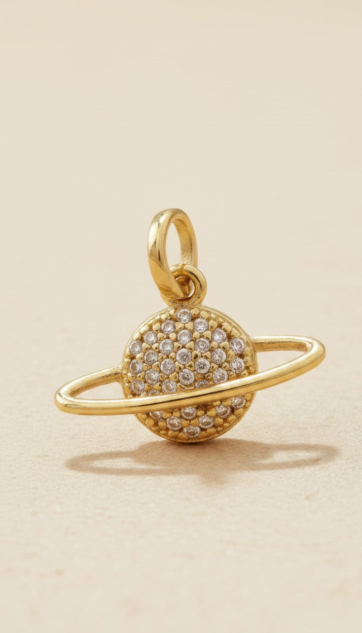 🪐 18k Gold Filled Saturn CZ Pendant — The Most Recognizable Planet. The Most Beautiful Pendant.