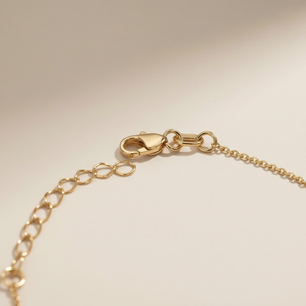 18k Gold Filled Mother of Pearl Hand Chain