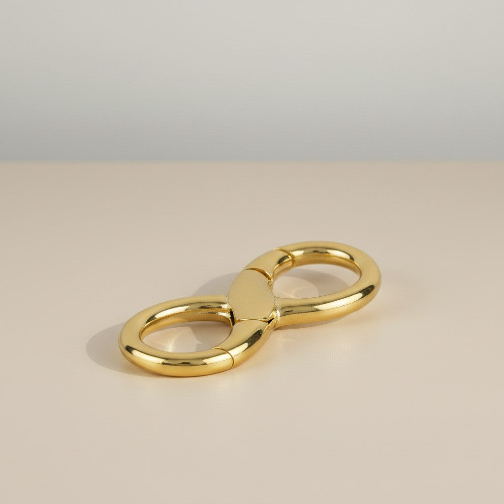 18k Gold Filled Double Claw Carabiner Clasp 24mm — The Most Secure Finish for Your Best Work