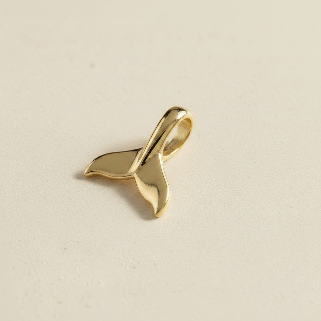 🐋 18k Gold Filled Whale Tail Charm — For the Ones the Ocean Calls Home