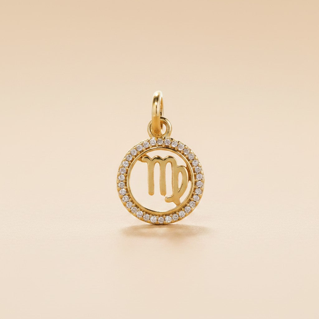 ♍ 18k Gold Filled Virgo Constellation Pendant — Your Stars. Your Sign. Worn in Gold Always.