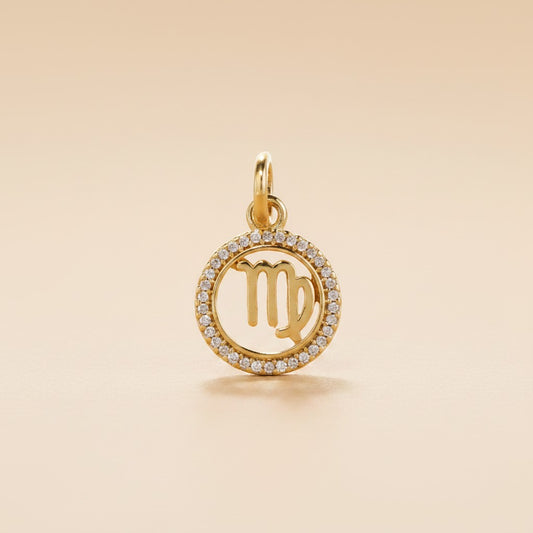 ♍ 18k Gold Filled Virgo Constellation Pendant — Your Stars. Your Sign. Worn in Gold Always.