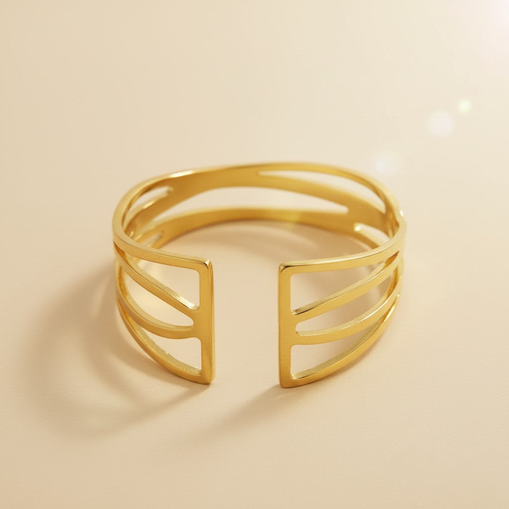 18k Gold Filled Intertwined Ring | Interlocking Elegance