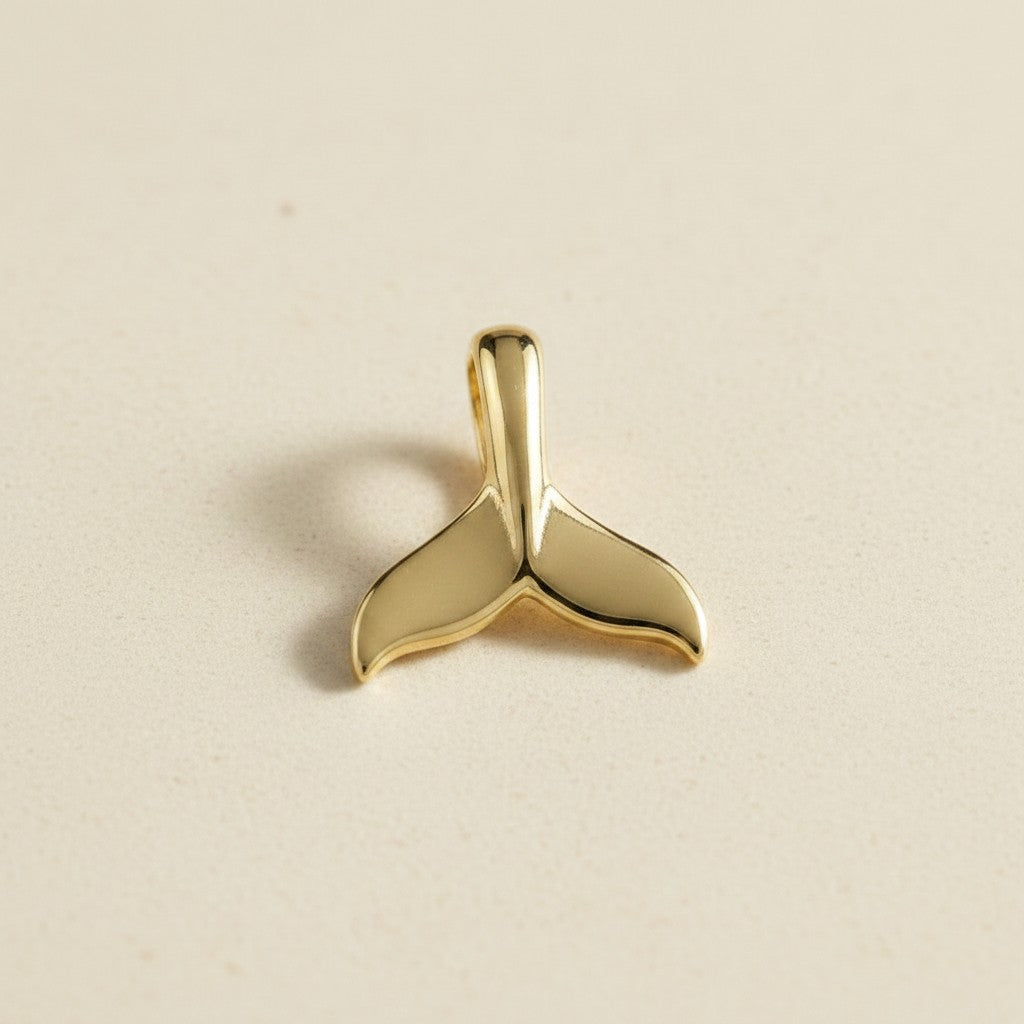🐋 18k Gold Filled Whale Tail Charm — For the Ones the Ocean Calls Home
