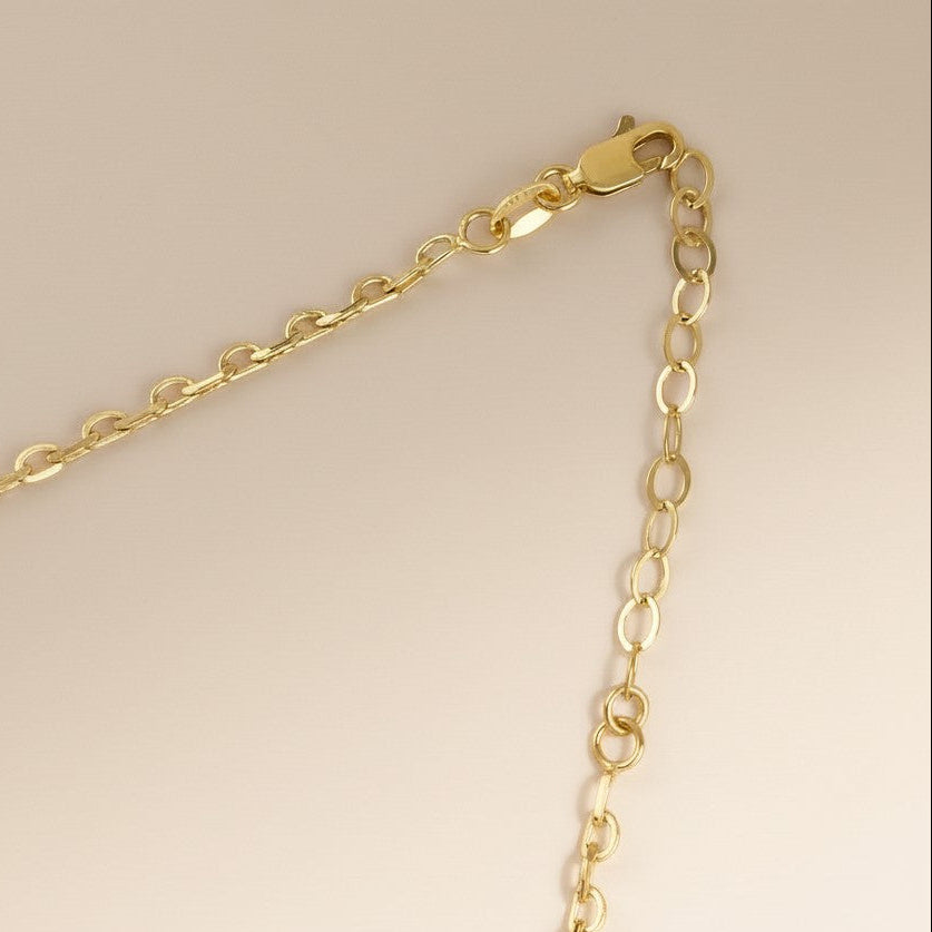 18k Gold Filled Lace Chain Choker Necklace