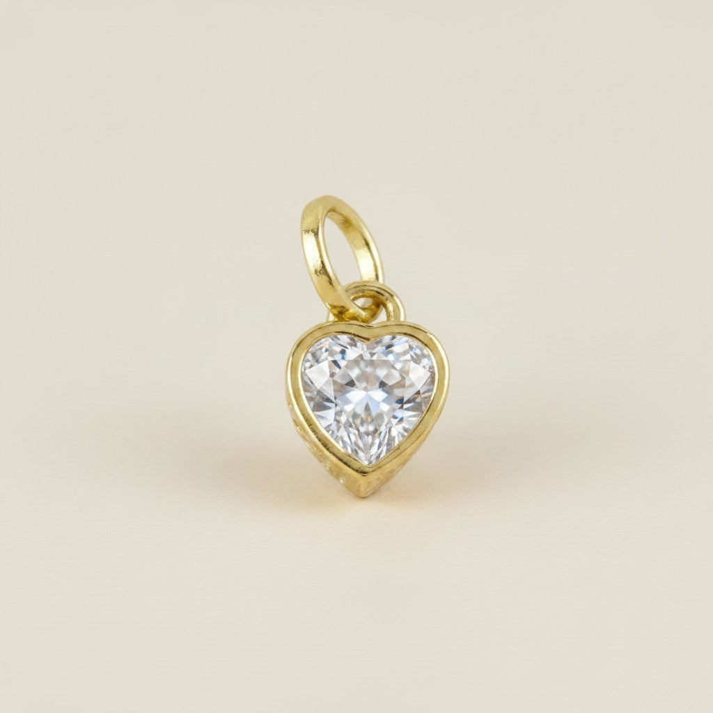 18k Gold Filled Colored CZ Heart Pendant | Add a Pop of Color