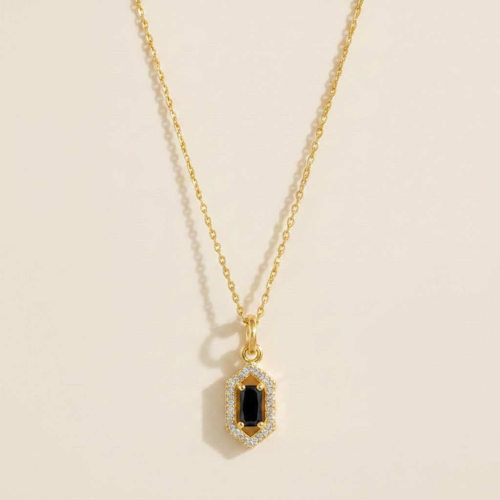 ✨ 18k Gold Filled Baguette CZ Pendant Necklace — One Stone. Two Personalities. The Neckline Transformed