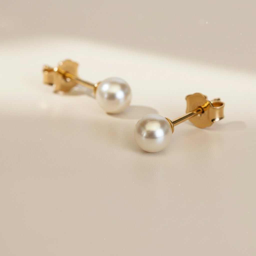 18k Gold Filled Pear Stud Earrings | Classic Detail, Never Miss