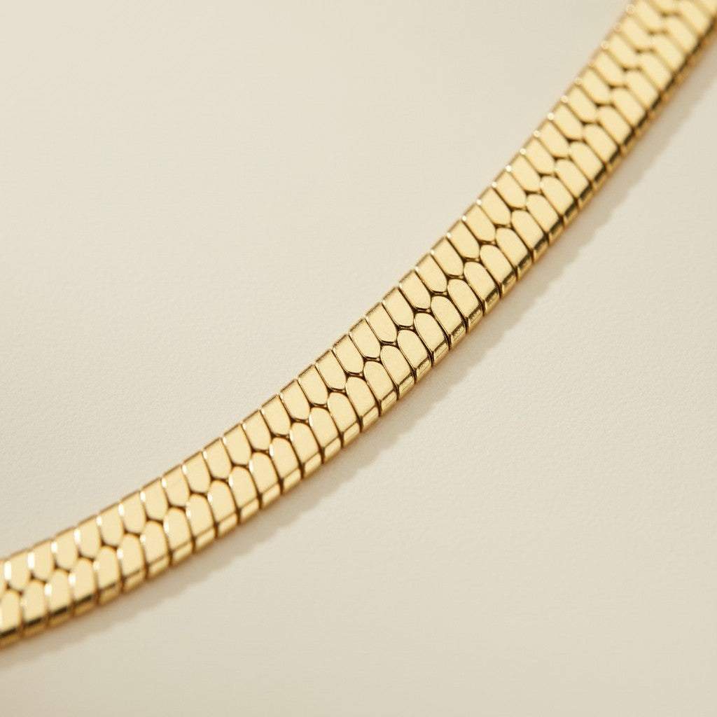 Herringbone Chain Necklace for Women - 2mm Thick Statement Chain | Luxury Brazilian Jewelry Set