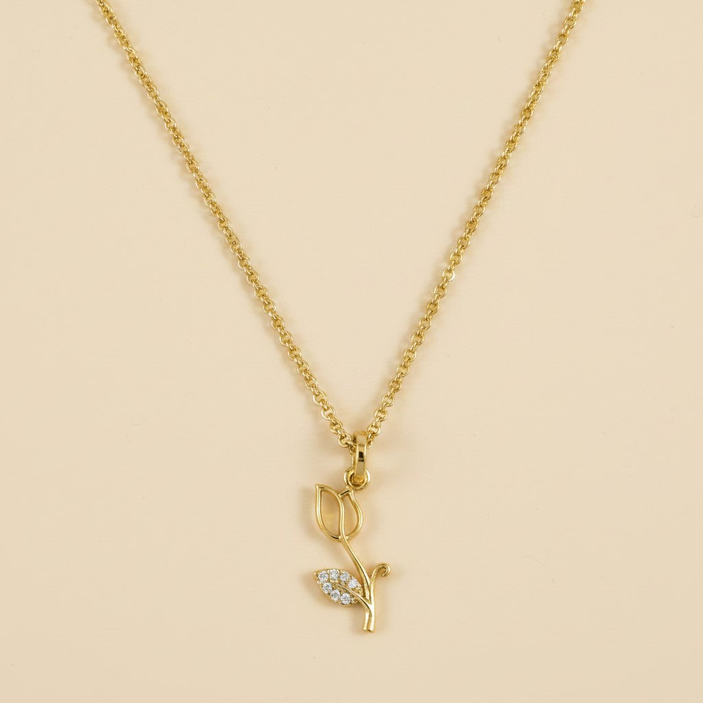 18k Gold Filled Tulip Charm Necklace | The Perfect Mother's Day Gift
