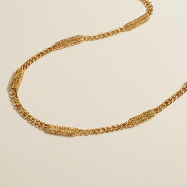 ✨ 18k Gold Filled Pressed Detail Chain Anklet — Every Link Tells the Story. The Most Textured Ankle.