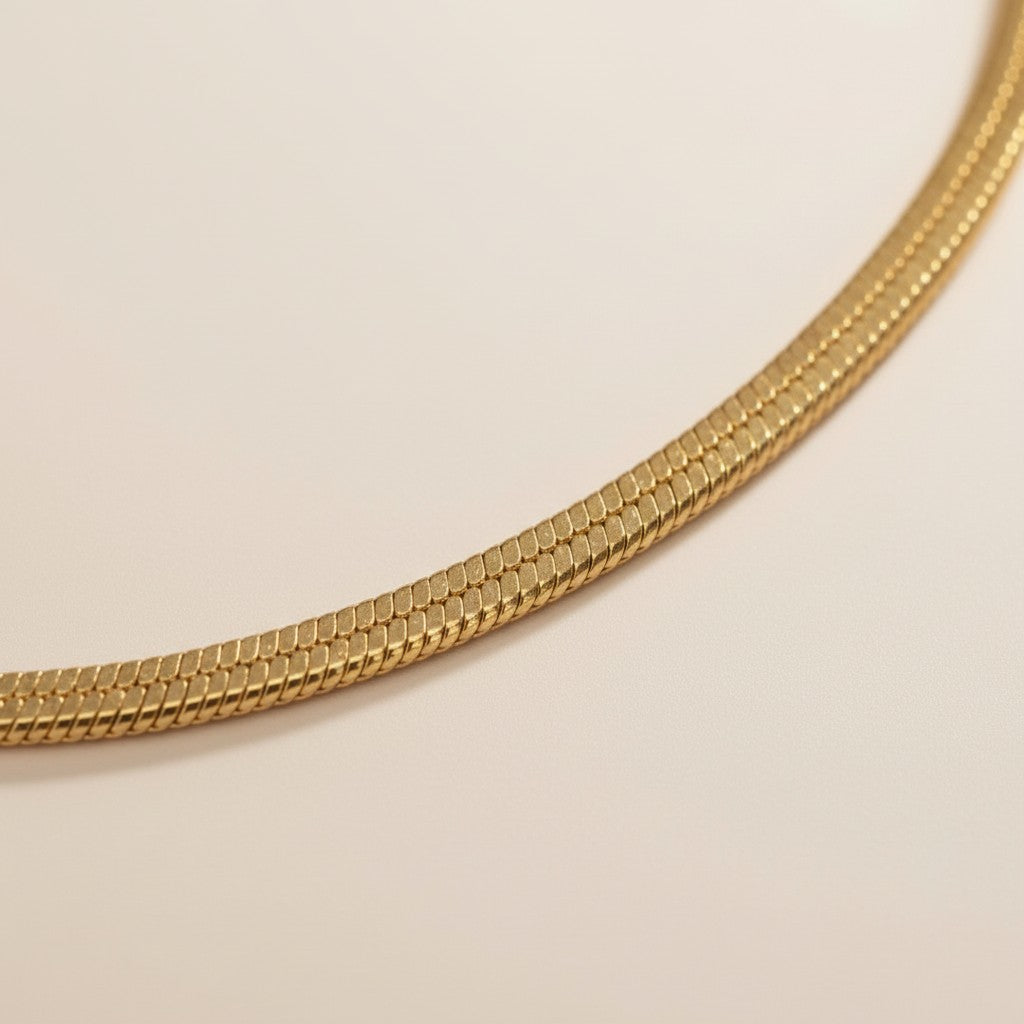 Chunky Herringbone Bracelet | Thick 2mm Chain Bracelet | Vintage Style Gold Bracelet | Luxury Layering Bracelet