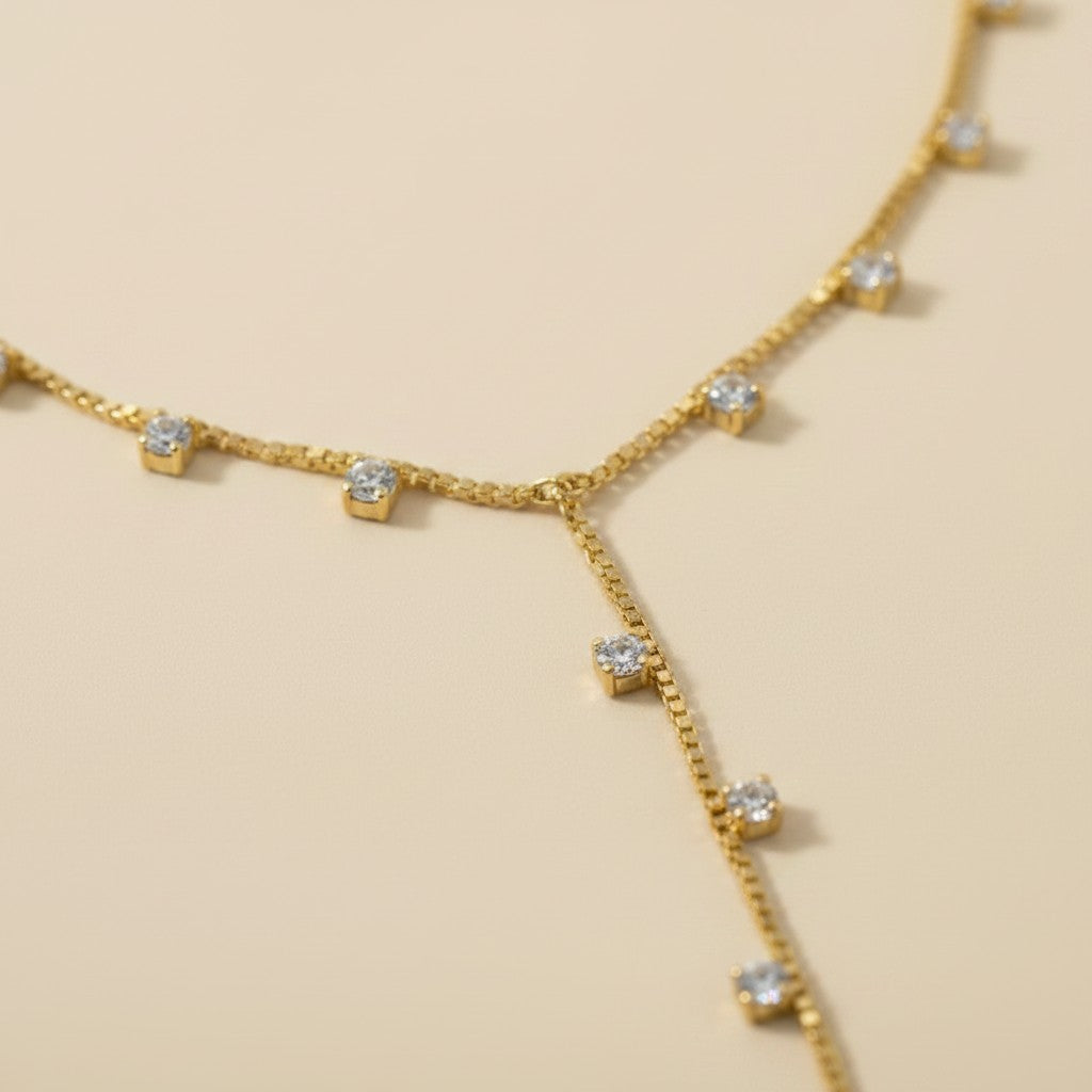 ✨ 18k Gold Filled CZ Hand Chain — Wrist to Finger. Scattered Sparkle. The Piece That Changes How the Hand Moves.