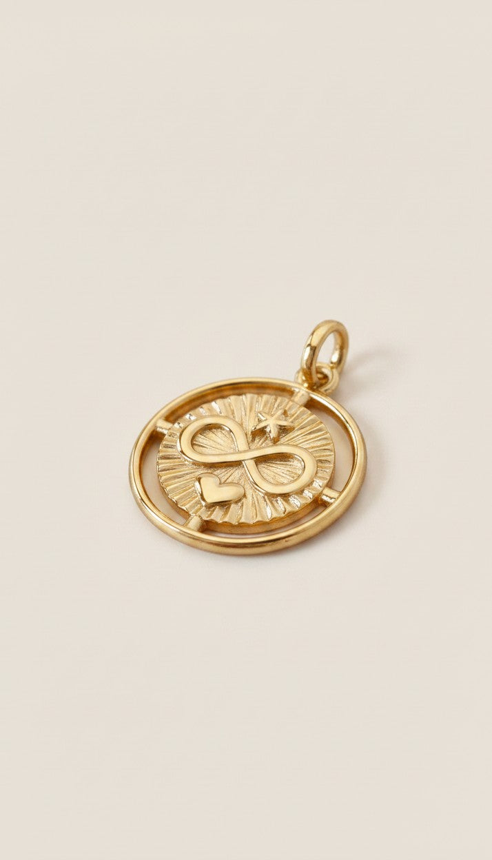 ∞ 18k Gold Filled Infinity Love Medallion Pendant — A Symbol of Forever. A Design Worth Wearing.
