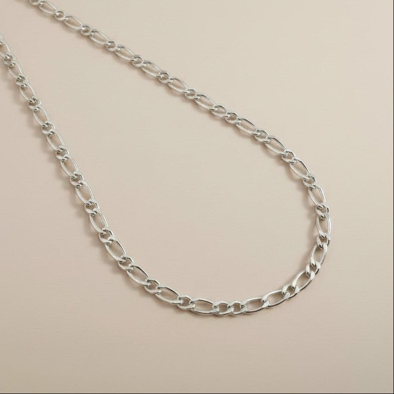 Sterling Silver 7.3mm Figaro Chain — Italian Authority, Worn With Confidence