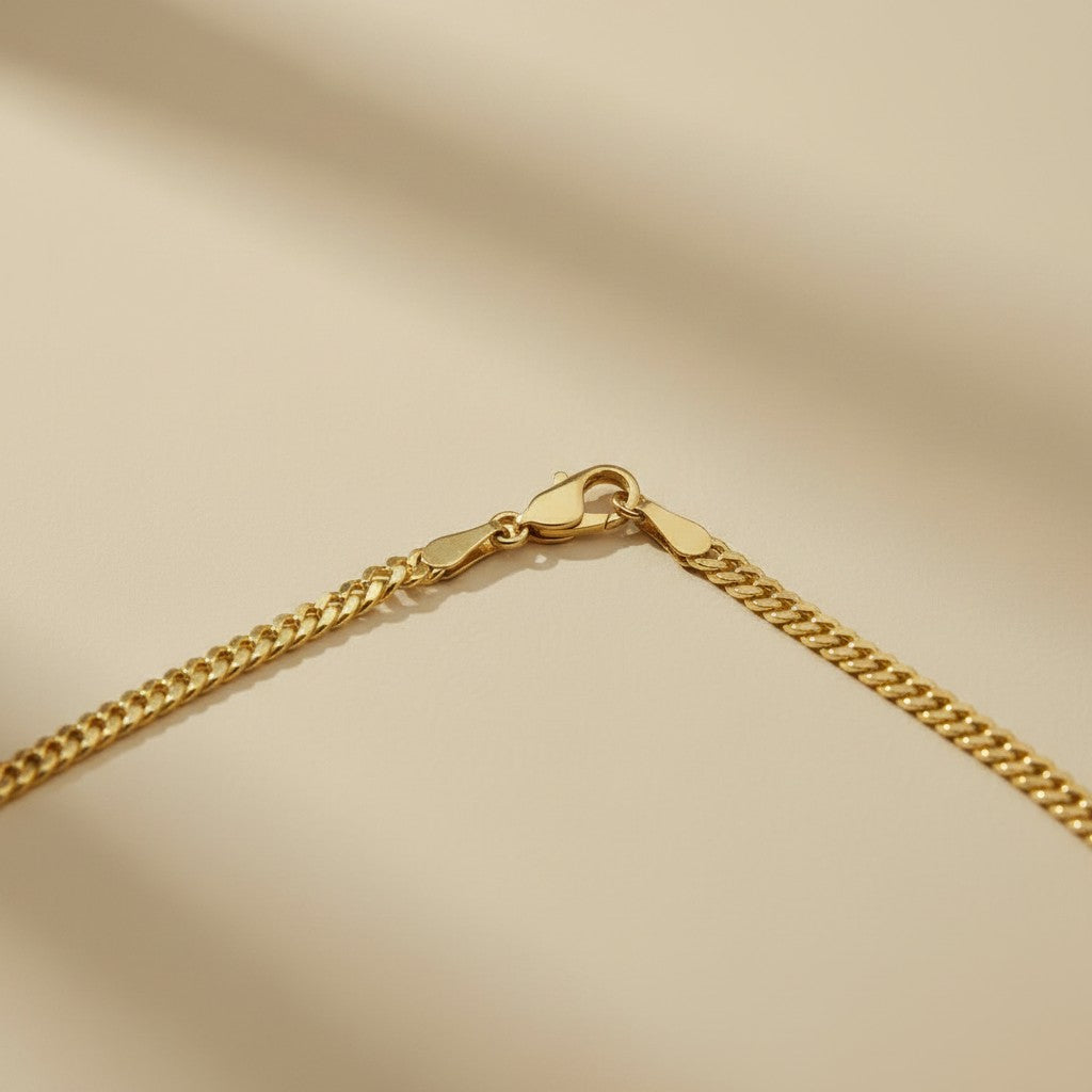 ✨ 18k Gold Filled 4mm Curb Chain Necklace — Substantial. Classic. Four Lengths to Own.