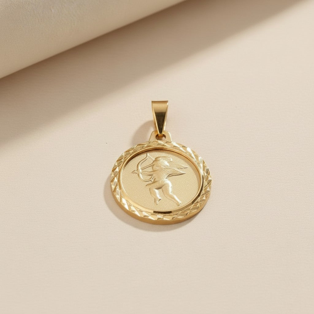 Diamond Cut Cupid Pendant - Love Jewelry