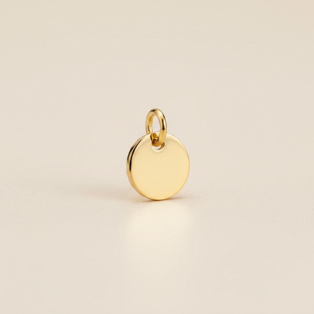 18k Gold Filled Blank Round 6mm Tag Findings
