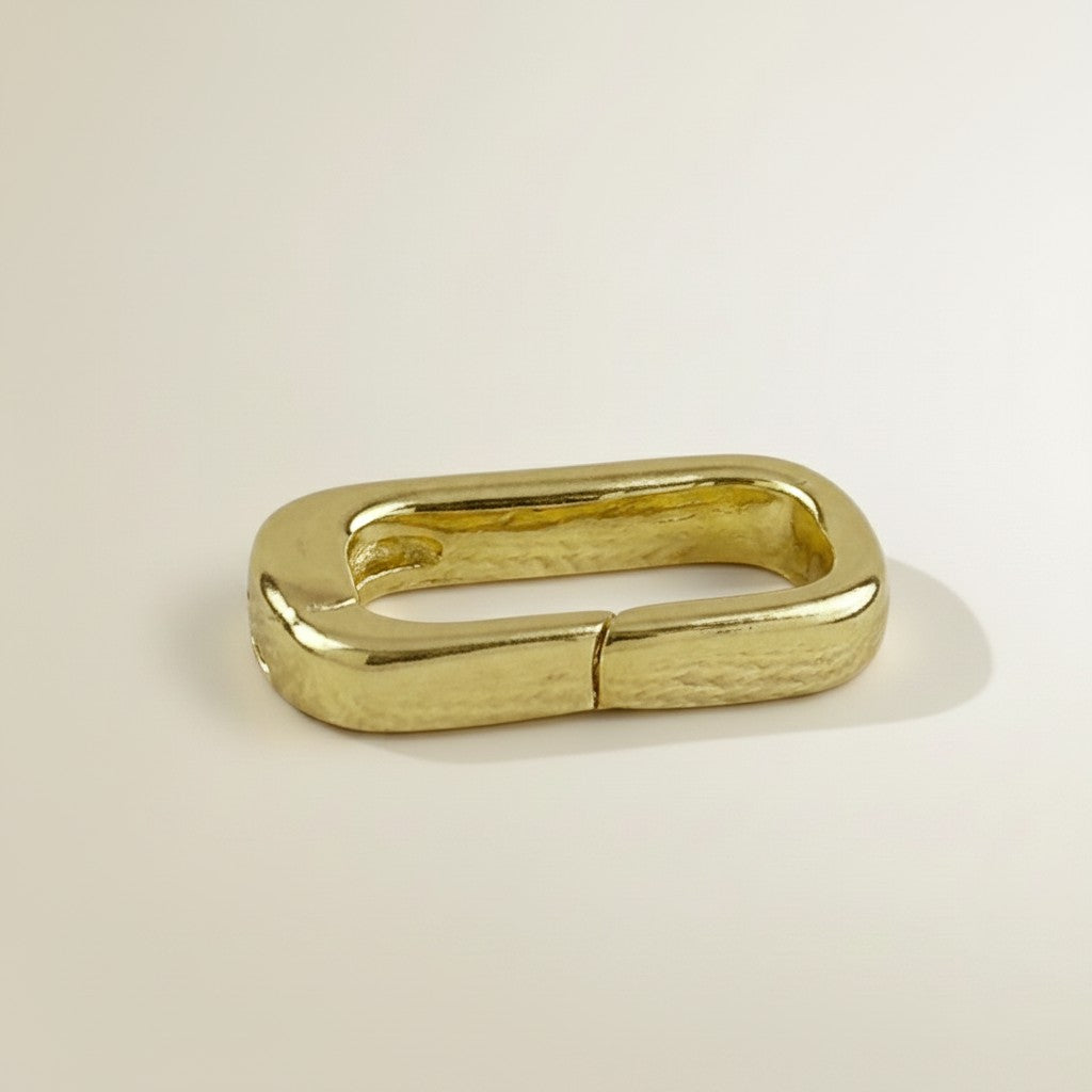 18k Gold Filled Oblong Carabiner Clasp 16mm — The Same Refined Hardware. A More Delicate Scale