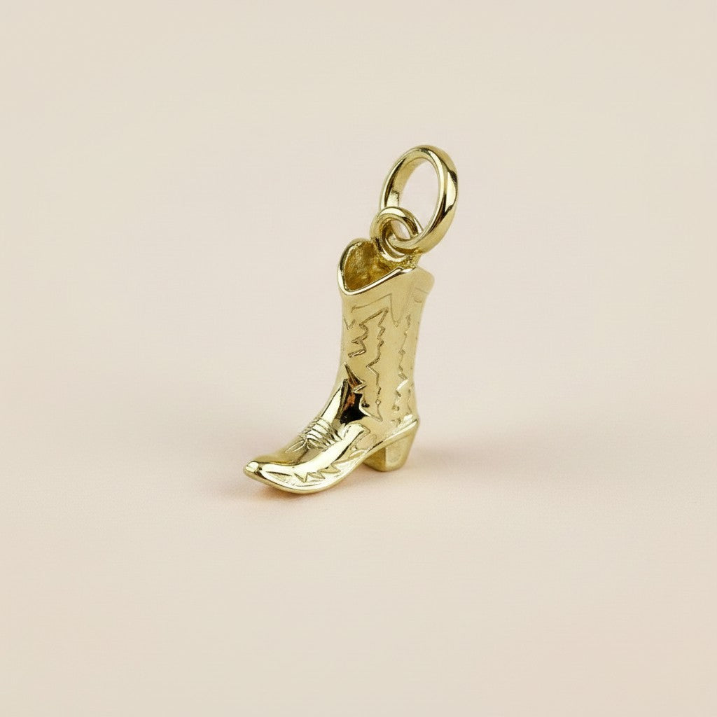 18k Gold Filled Western Boot Charm — The Icon of Country Style, Now in Gold