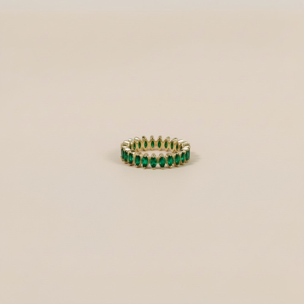 Marquise Eternity Band Ring for Women - CZ Wedding Band