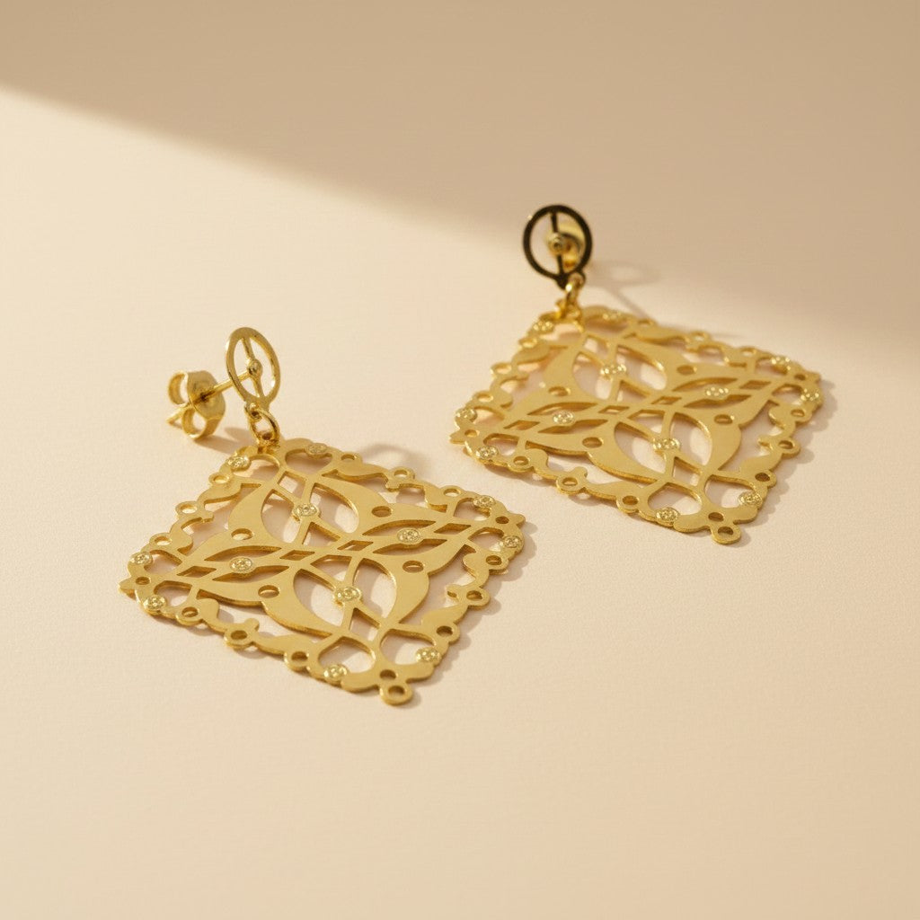 Lorena Square Earrings