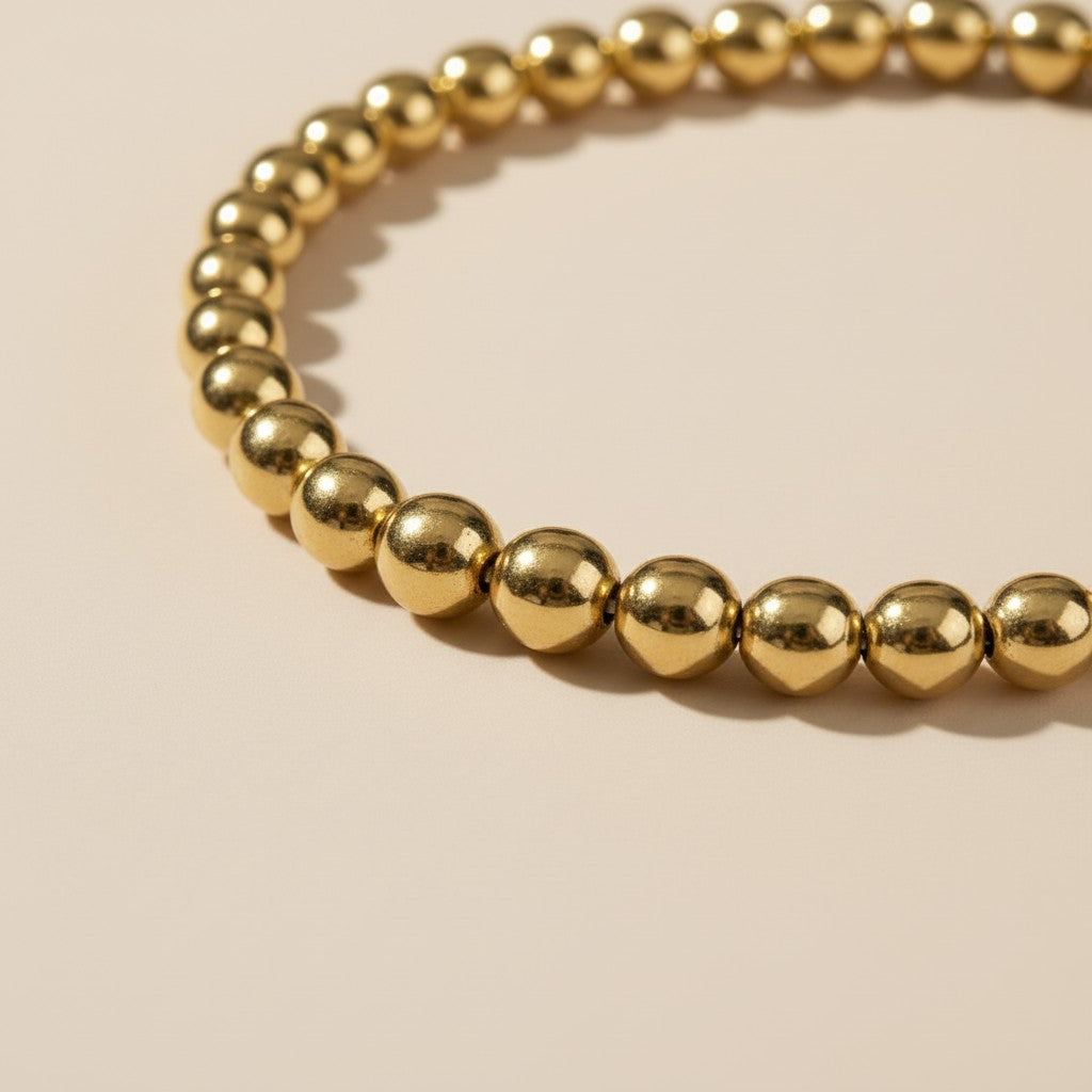 Golden Beaded Bracelet - Effortless Elegance for Every Day