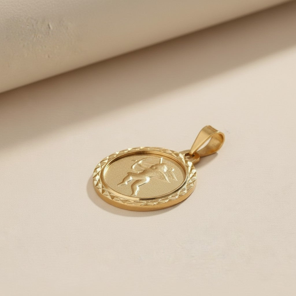 Diamond Cut Cupid Pendant - Love Jewelry