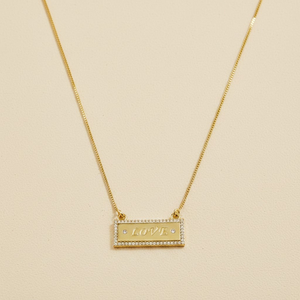 18k Gold Filled Love Necklace