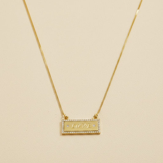 18k Gold Filled Love Necklace