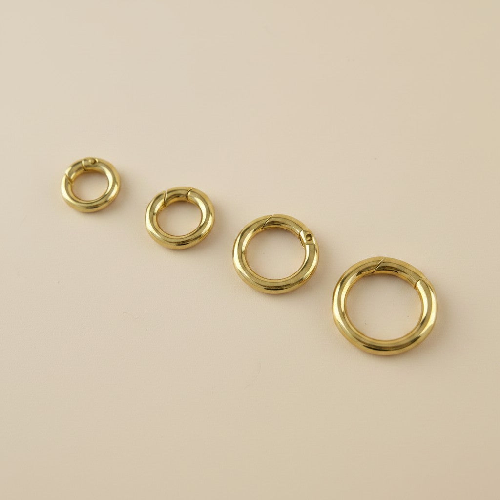 18k Gold Filled Connector Carabiner For Chains, Charms & Pendants