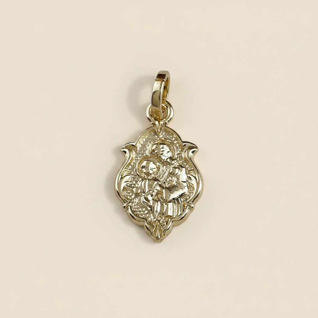 18k Gold Filled Saint Christopher Charm | Vintage Style, Patron of Travelers
