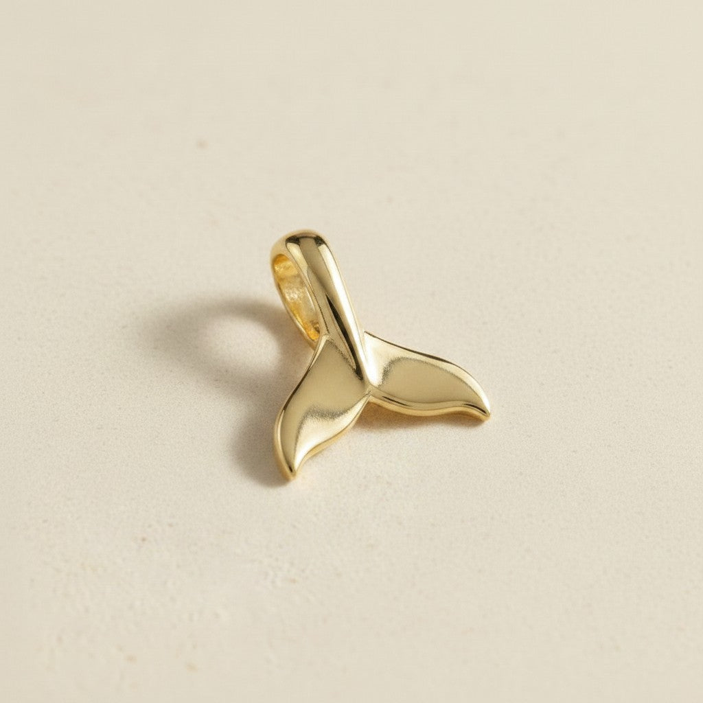 🐋 18k Gold Filled Whale Tail Charm — For the Ones the Ocean Calls Home