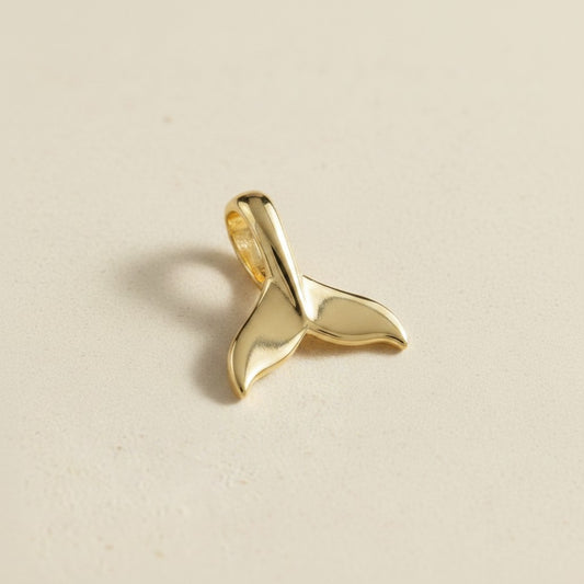 🐋 18k Gold Filled Whale Tail Charm — For the Ones the Ocean Calls Home