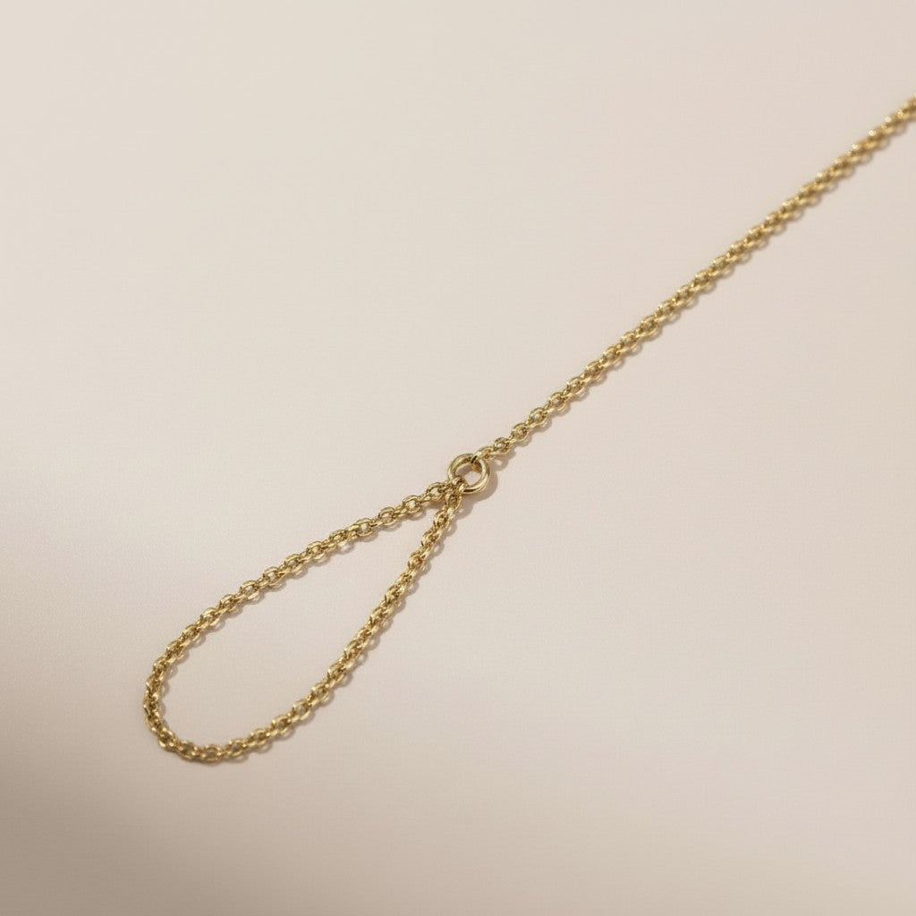 Hand Chain Bracelet - Delicate Rolo Link Chain for Women
