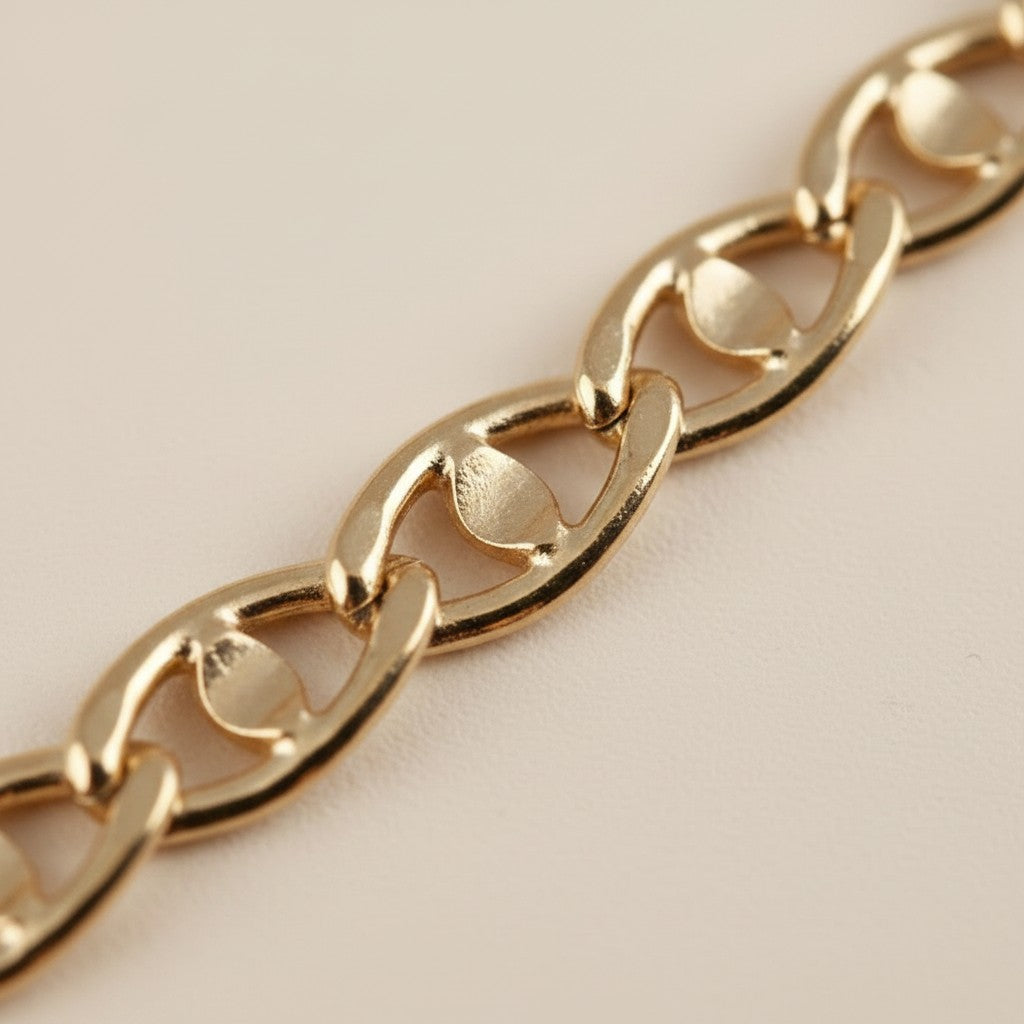 ⚓ 18k Gold Filled Fancy Mariner Link Bracelet — The Anchor Chain, Elevated.