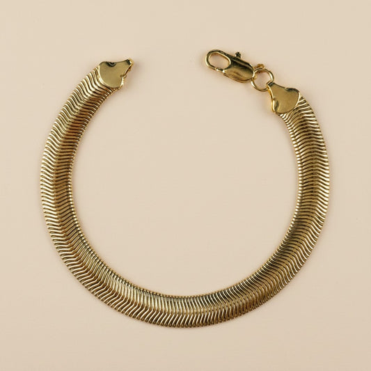 ✨ 18k Gold Filled Snake Chain Bracelet — 8mm of Fluid Gold. The Most Luxurious Drape at the Wrist.