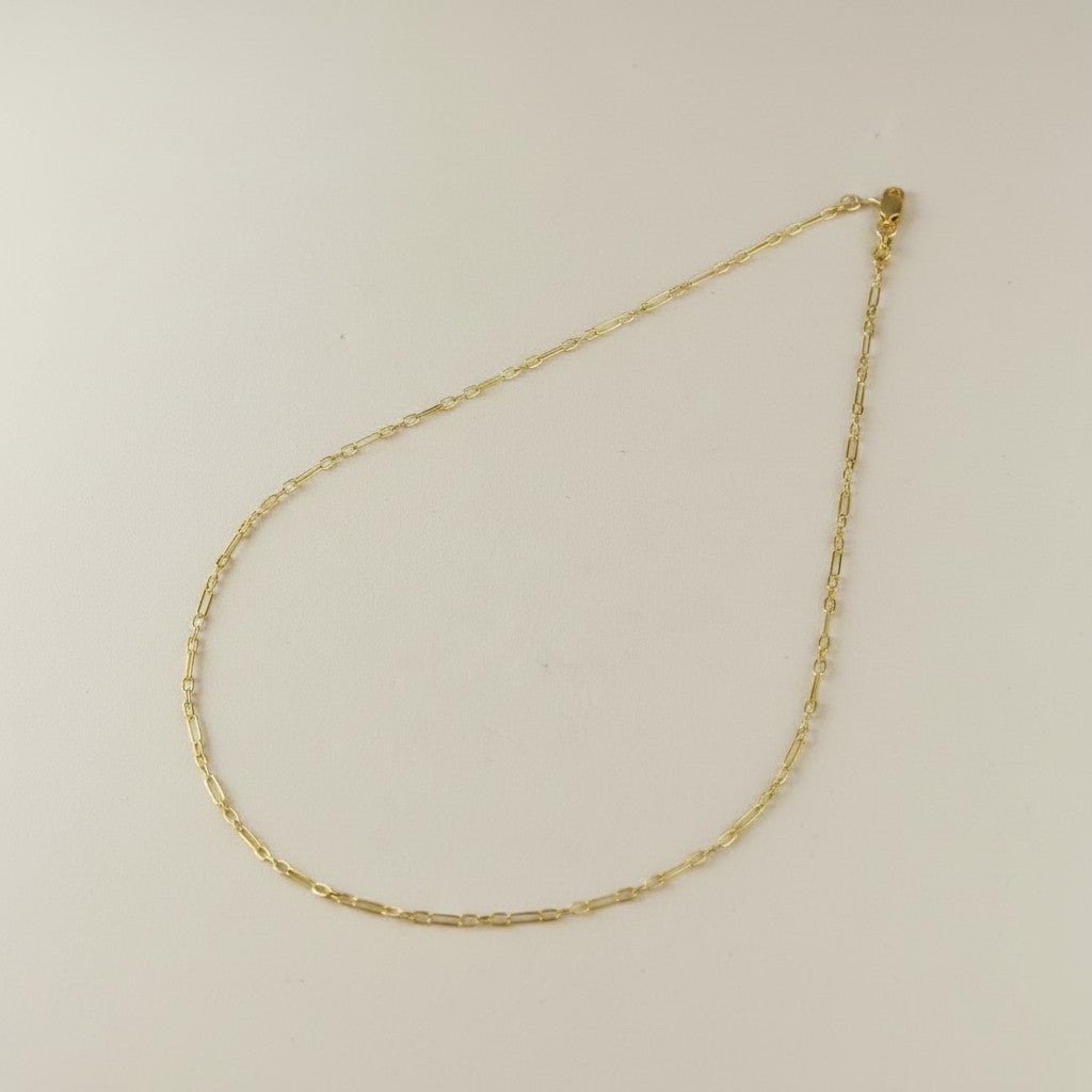 ✨ 18k Gold Filled 2.1mm 3x1 Paperclip Necklace — The Pattern, Refined. The Look, Elevated.