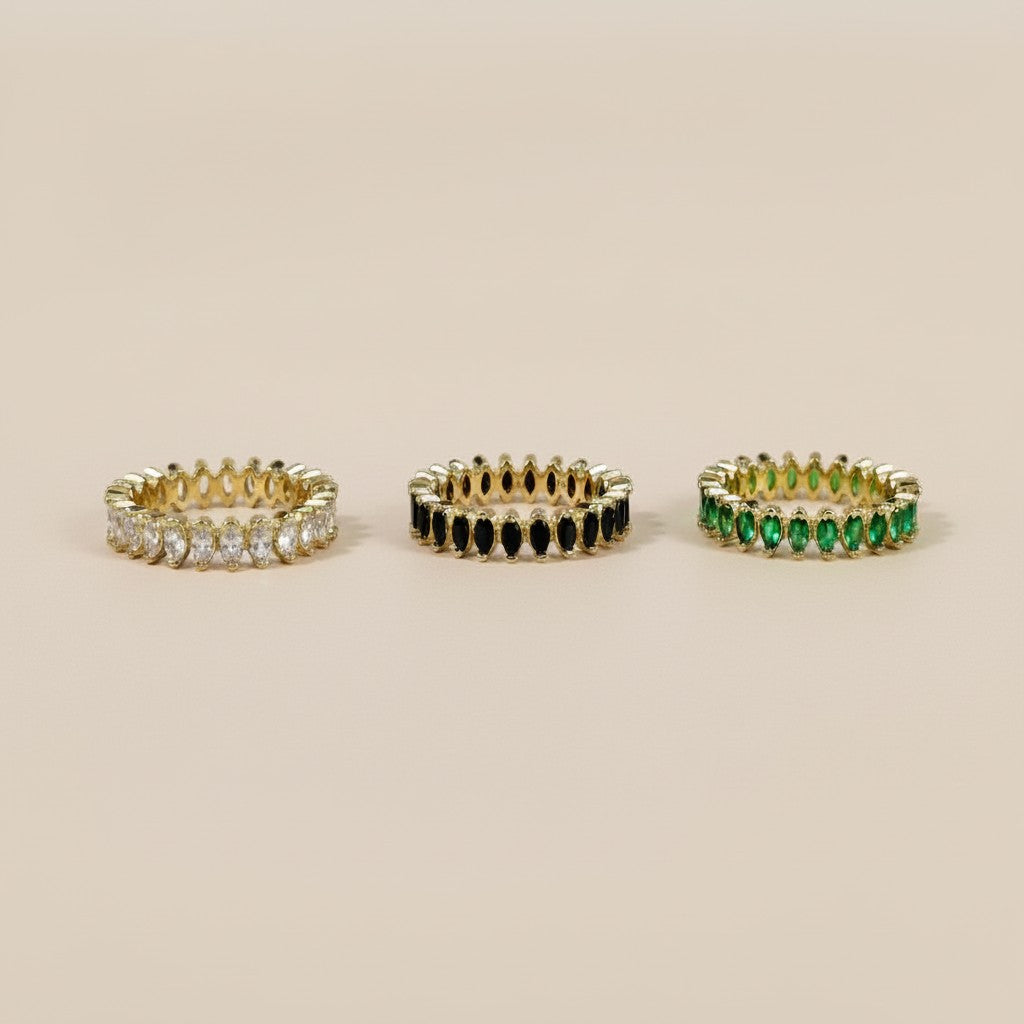 Marquise Eternity Band Ring for Women - CZ Wedding Band