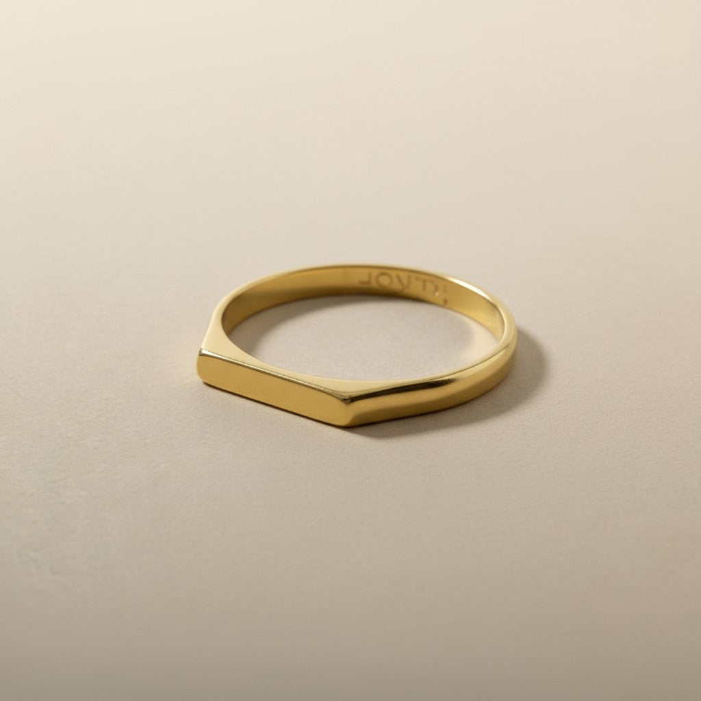 Flat Top Ring for Women - Minimalist Stackable Band Ring