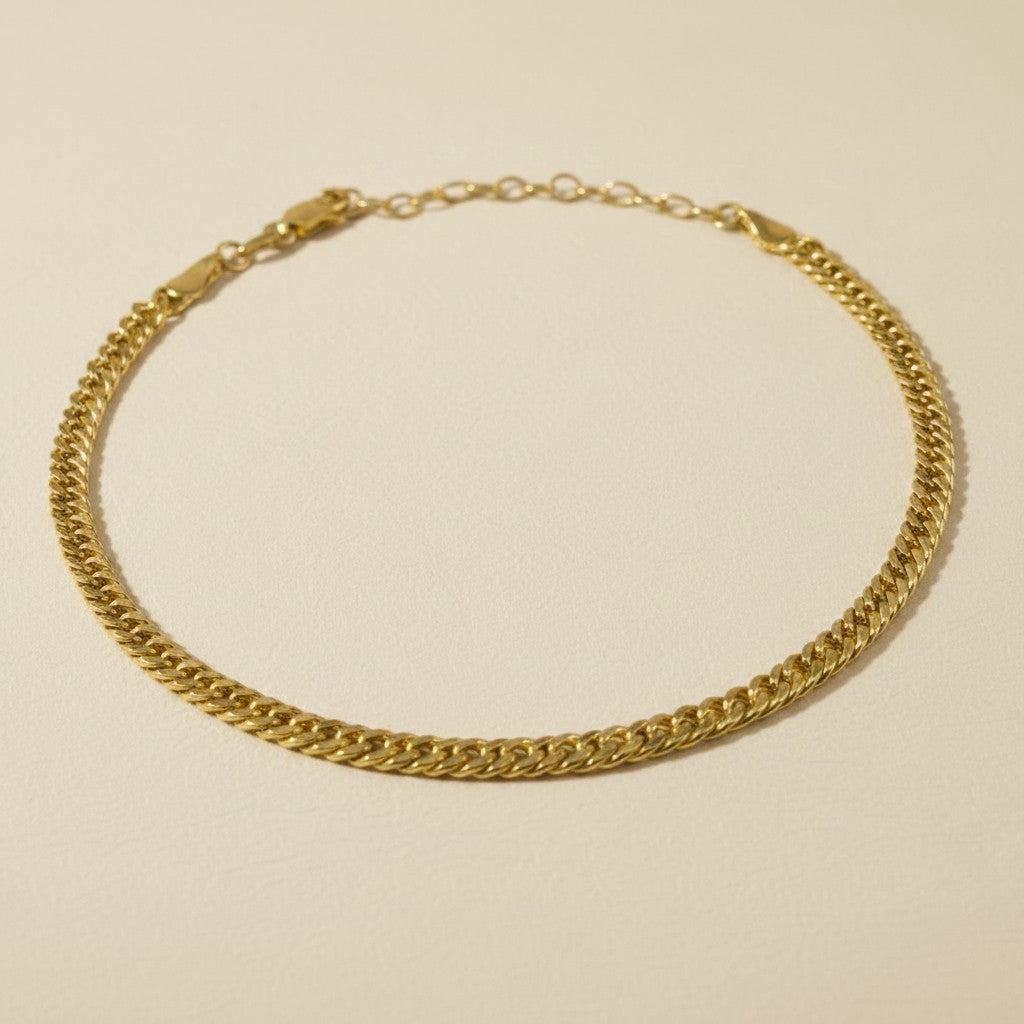 ✨ 18k Gold Filled Double Cuban Link Anklet — Bold Construction. Statement Ankle. Pure Gold.