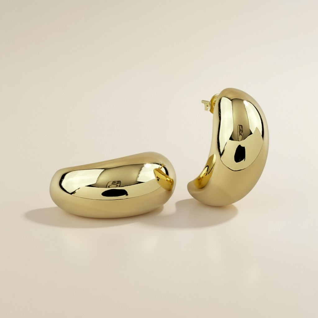18k Gold Filled Dome Earrings