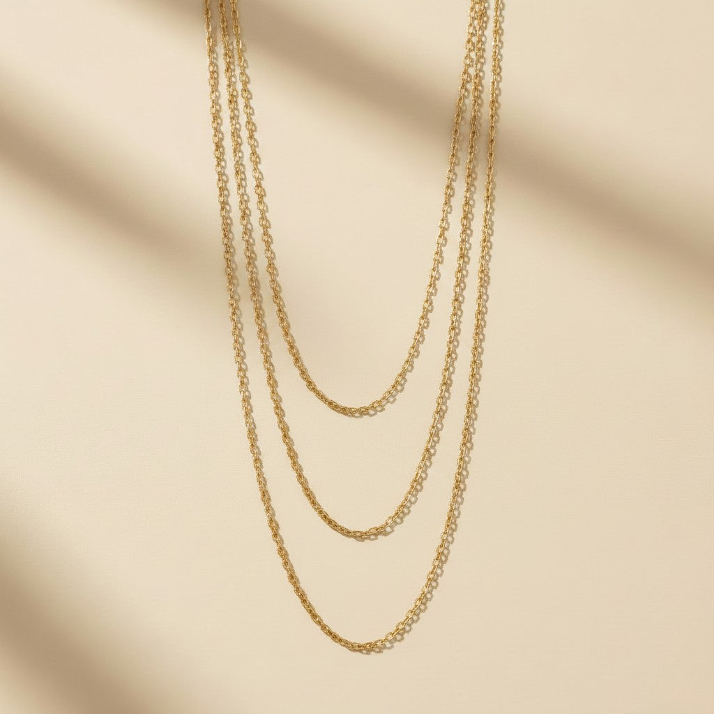 ✨ 18k Gold Filled 0.9mm Cable Chain Necklace — The Most Delicate Chain. The Most Versatile Foundation.