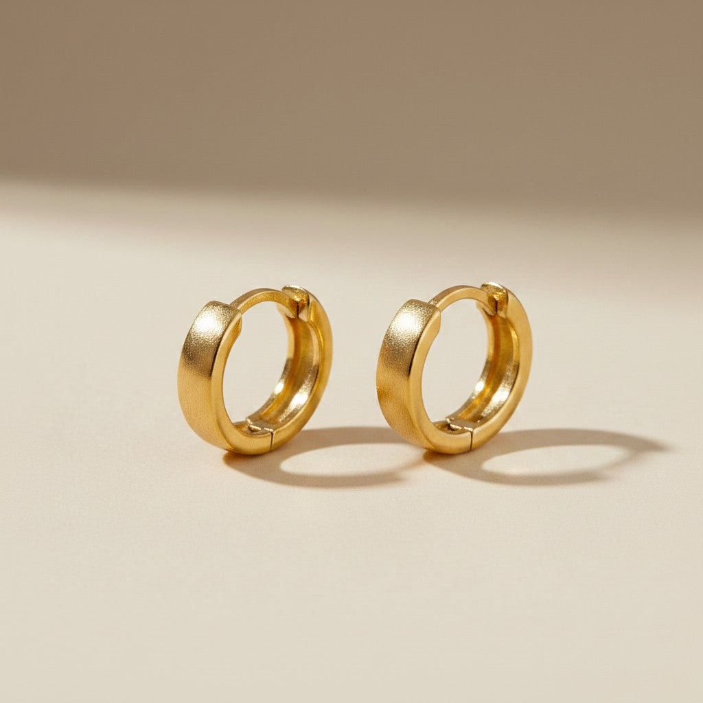 18k Gold Filled Small Clicker Hoop Earrings | Everyday Basic